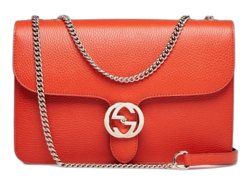 Gucci Interlocking G Flap Orange