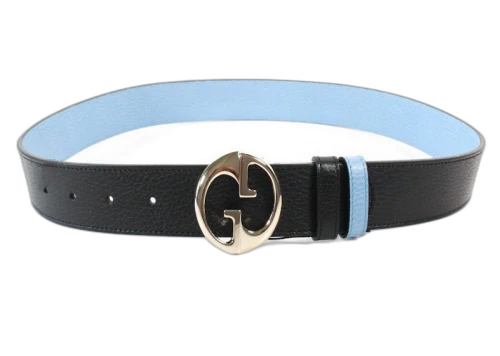 Gucci Interlocking Reversible Belt 1.5 Width Black/Blue