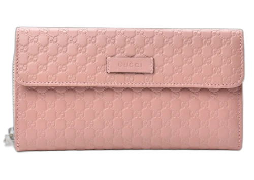 Gucci Microguccissima Continental Flap Wallet Pink
