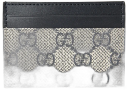 Gucci Money Clip Card Case GG Supreme Beige/Black