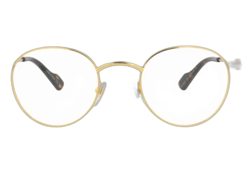 Gucci Round Frame Metal Optical Frames GG1222O-30013435-002 Gold Gold Transparent