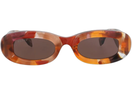 Gucci Round Frame Recycled Acetate Sunglasses GG1907S-30016070-002 Havana Havana Brown