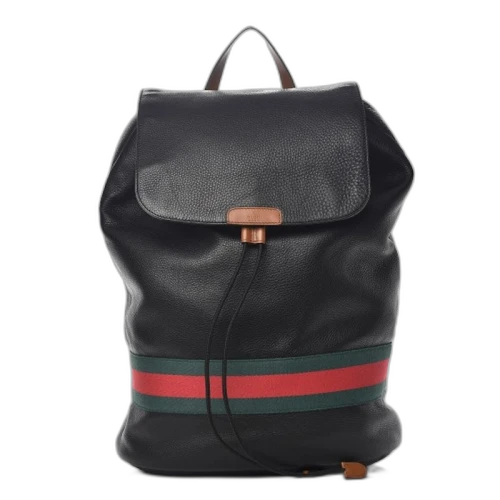 Gucci Signature Backpack Web Black