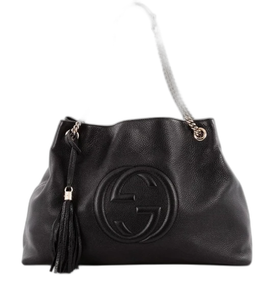 Gucci Soho Shoulder Chain Strap Large Black