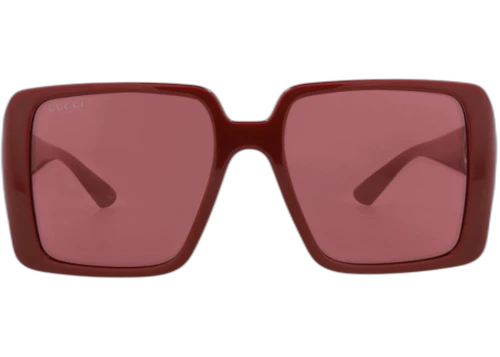 Gucci Square Frame Injection Sunglasses GG1692S-30015482-005 Burgundy Burgundy Red