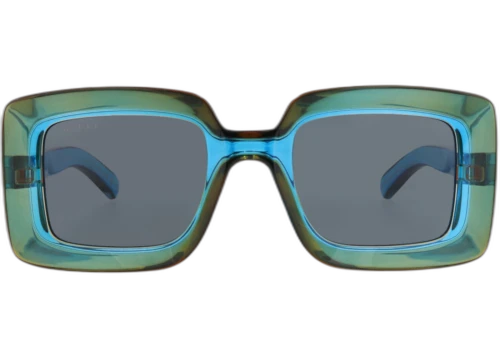 Gucci Square Frame Injection Sunglasses GG1718S-30015507-005 Blue Blue Blue