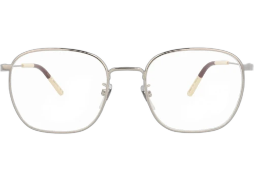 Gucci Square Frame Metal Optical Frames GG0681O-30008575-002 Silver Silver Transparent