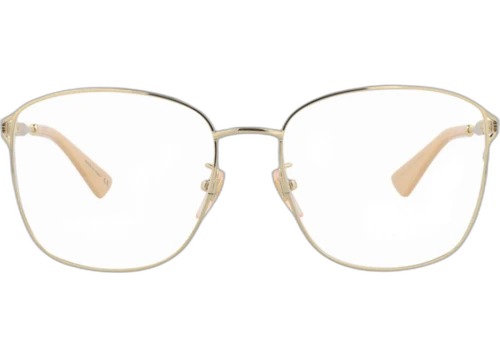 Gucci Square Frame Metal Optical Frames GG0819OA-30009500-002 Gold Gold Transparent