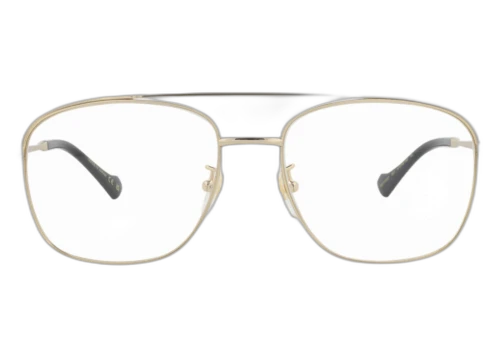 Gucci Square Frame Metal Optical Frames GG1103O-30012928-001 Gold Gold Transparent