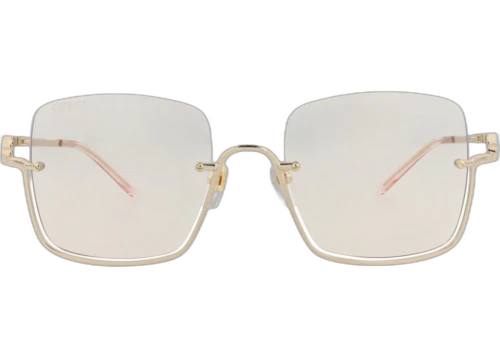 Gucci Square Frame Metal Sunglasses GG1279S-30013846-004 Gold Gold Yellow