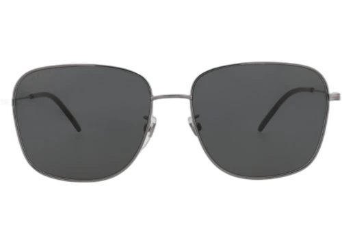 Gucci Square Frame Metal Sunglasses GG1464SA-30014464-001 Ruthenium Ruthenium Grey