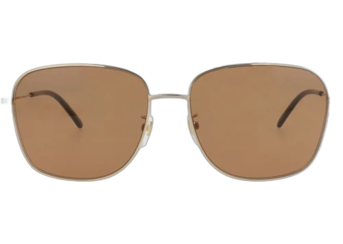 Gucci Square Frame Metal Sunglasses GG1464SA-30014464-002 Gold Gold Brown