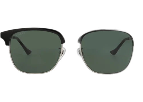 Gucci Square Frame Metal Sunglasses GG1499SK-30014896-004 Silver Black Green