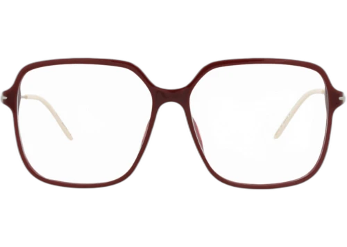 Gucci Square Frame Recycled Acetate Optical Frames GG1271O-30013853-003 Burgundy Gold Transparent