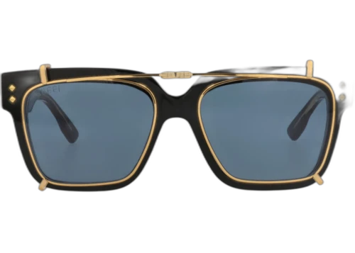 Gucci Square Frame Recycled Acetate Sunglasses GG1084S-30013033-005 Black Black Light Blue