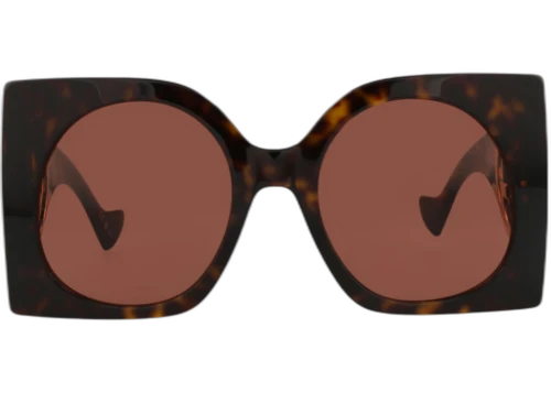 Gucci Square Frame Recycled Acetate Sunglasses GG1254S-30013851-002 Havana Havana Brown