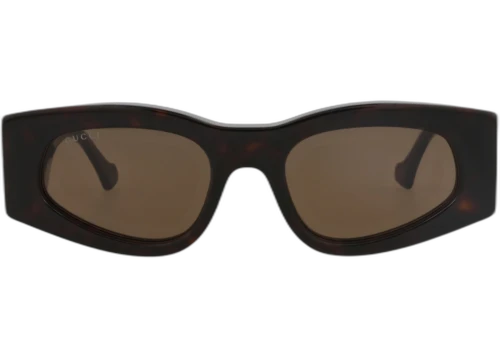 Gucci Square Frame Recycled Acetate Sunglasses GG1754S-30015450-002 Havana Havana Brown