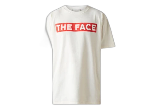 Gucci "The Face" Print Oversize T-Shirt White/Red