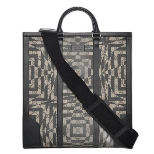 Gucci Tote Monogram GG Supreme Caleido Print Black