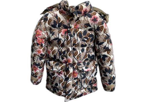 Gucci x The North Face Floral Down Parka Ivory/Pink