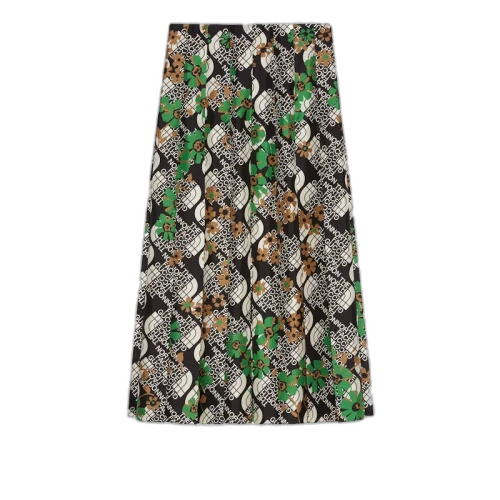 Gucci x The North Face Pleated Silk Skirt Multicolor