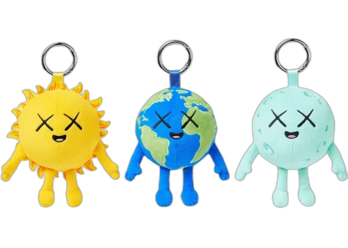 KAWS UNIVERSE x Uniqlo Bag Charm Set of 3 Yellow/Blue/Light Green