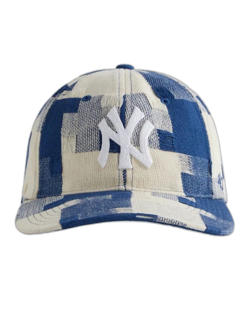 Kith 47 New York Yankees Jumbo Houndstooth Cap Cyanotype