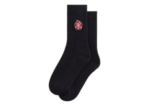 Kith Apple Crest Embroidered Socks Black