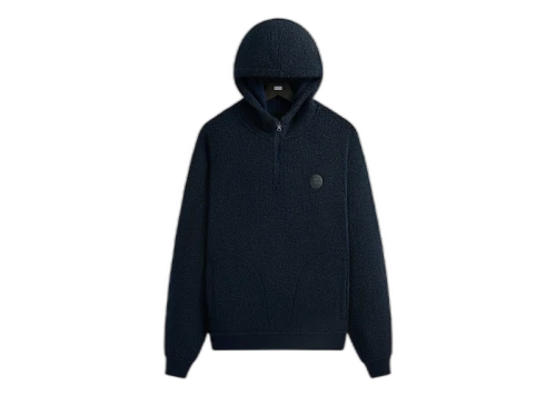 Kith Bonded Sherpa Coleman Quarter Zip Hoodie Nocturnal