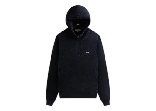 Kith Bonded Waffle Coleman Quarter Zip Hoodie Nocturnal