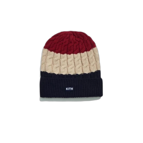 Kith Cable Knit Beanie Navy/Multi