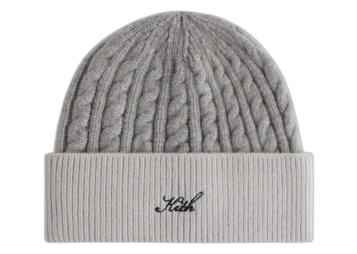 Kith Cable Knit Mia Beanie Light Heather Grey