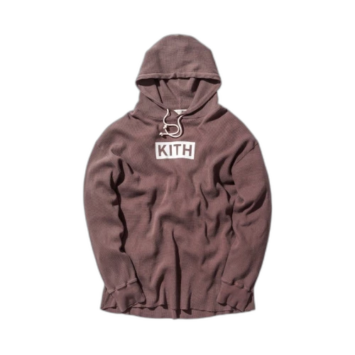 Kith Calux Waffle Hoodie Mauve
