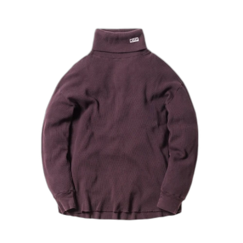 Kith Calux Waffle Turtleneck Mauve