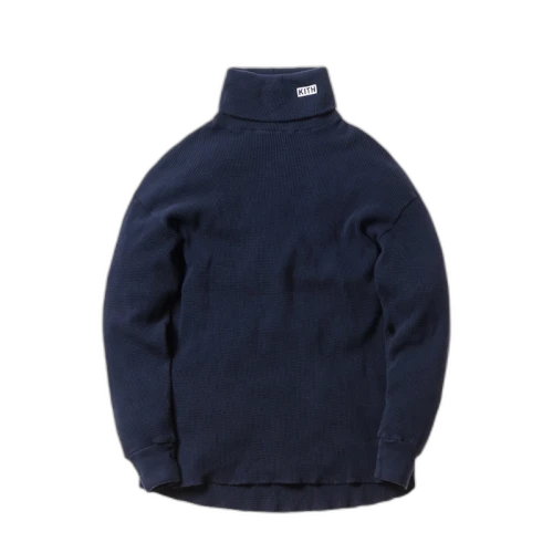 Kith Calux Waffle Turtleneck Navy