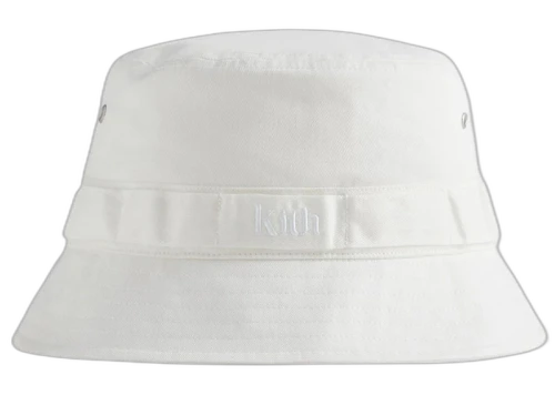 Kith Canvas Serif Bucket Hat Sandrift