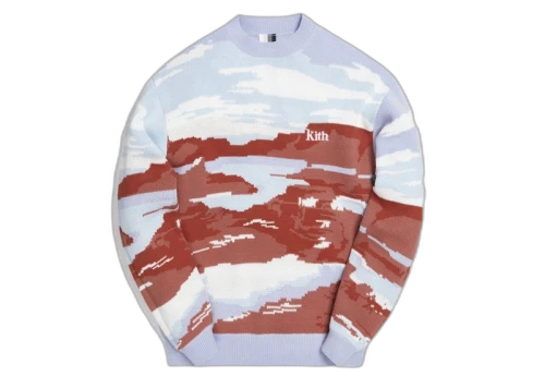 Kith Canyon Point Crewneck Sweater Mauve/Multi