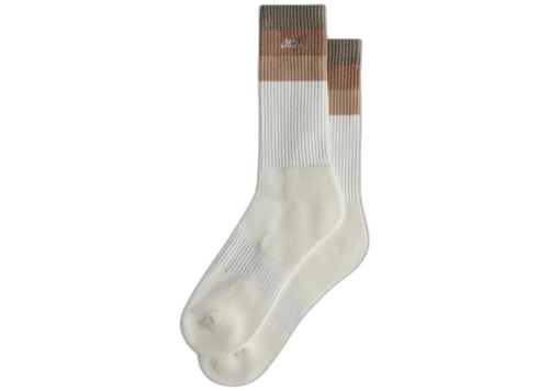 Kith Carmine Stripe Socks Battleship