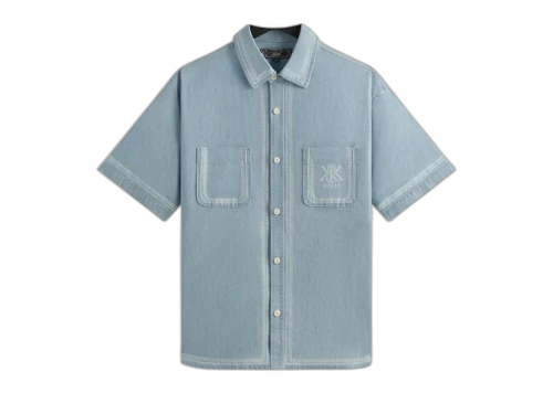 Kith Chambray Paxton Short Sleeve Buttondown Light Indigo