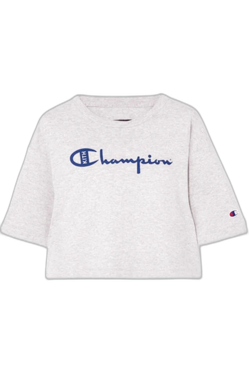 Kith Champion Alexis Cropped Tee Heather Grey