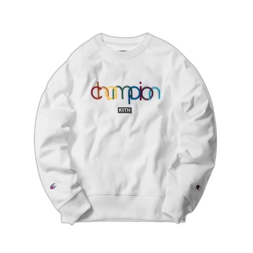 Kith Champion Double Logo Crewneck White