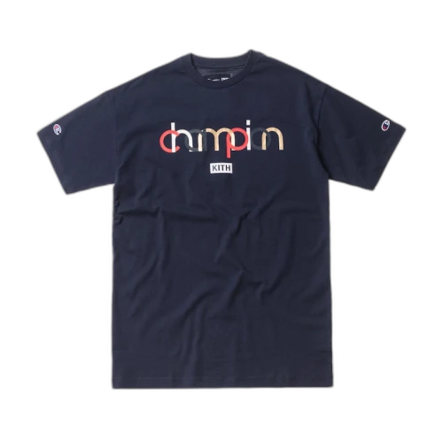 Kith Champion Double Logo Tee Navy