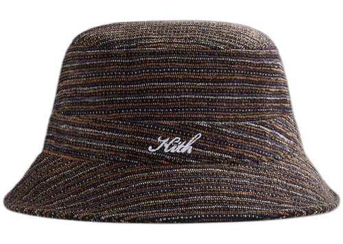Kith Chenille Stripe Script Bucket Hat Ink