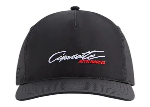 Kith Cigarette Wrinkle Nylon Bay Low Pinch Crown Snapback Black