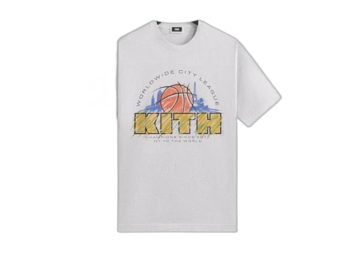 Kith City League Vintage Tee Light Heather Grey