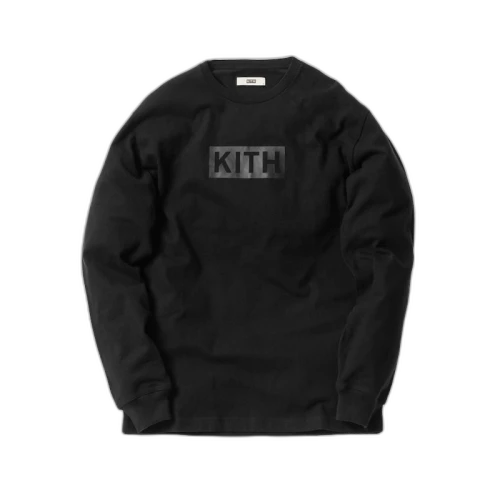 Kith Classic Logo LS Tee Triple Black