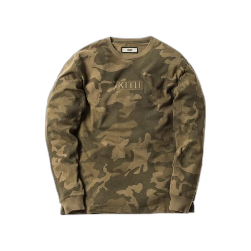 Kith Classic Logo LS Tee Woodland Camo