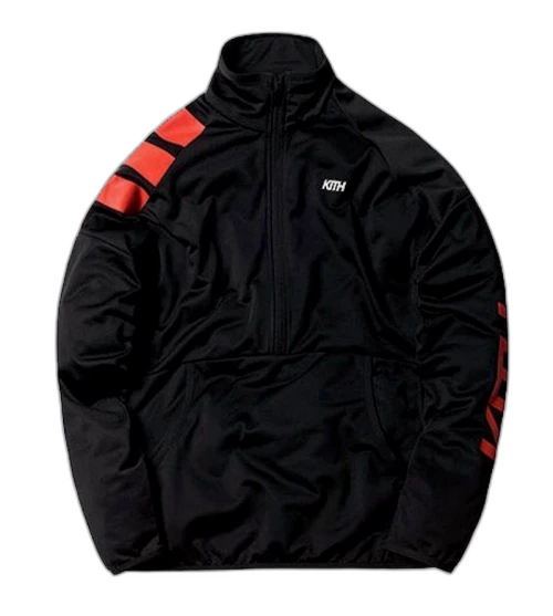 Kith Cobras Quarter Zip Jacket Black