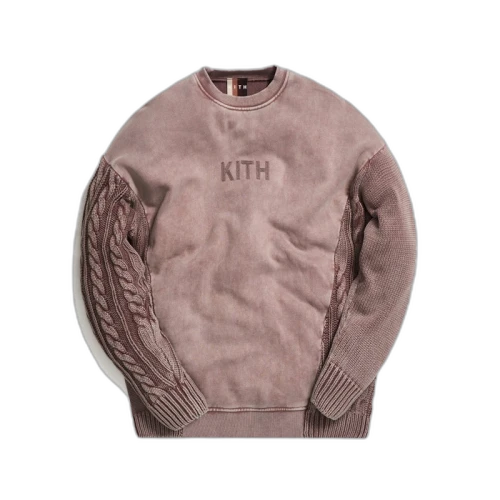 Kith Combo Knit Crewneck Cinder