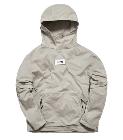 Kith Convertible Double Pocket Hoodie Cement